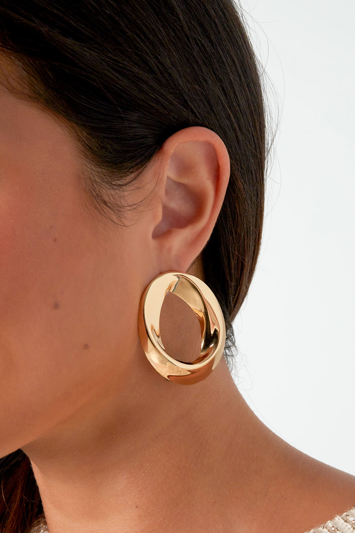 Open Ring earrings - Gold color Picture2